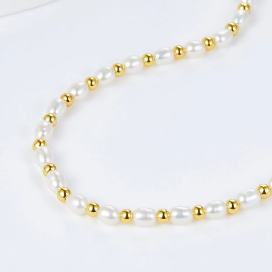 Bare Luxe – Golden Pearl Necklace