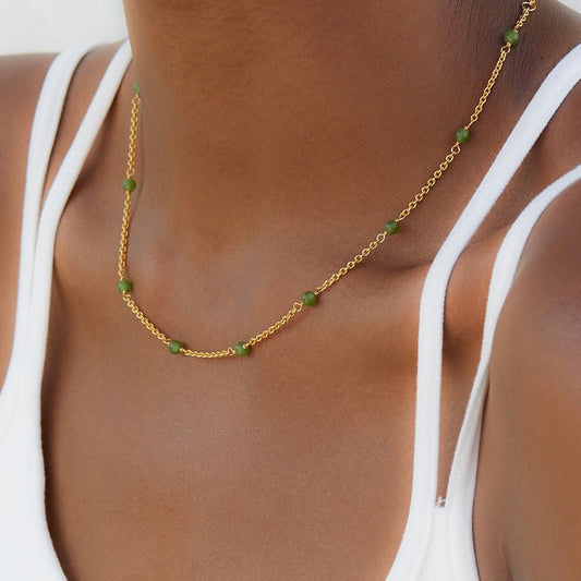 Bare Luxe – Green Orbit Necklace