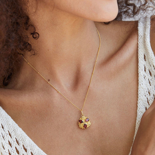 Fleur Royale Garnet Necklace