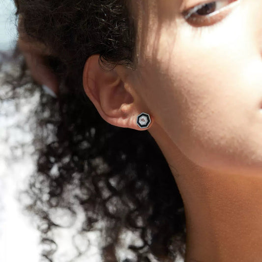 Hexa Noire Studs