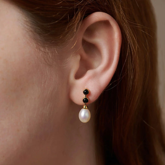 Noir et Perle Earrings