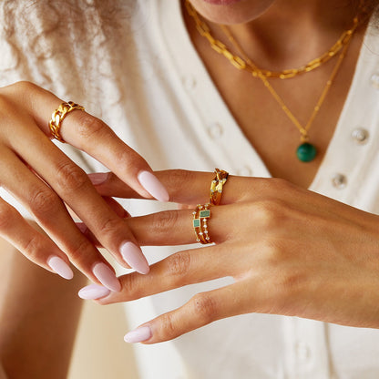Cubic Duet Ring