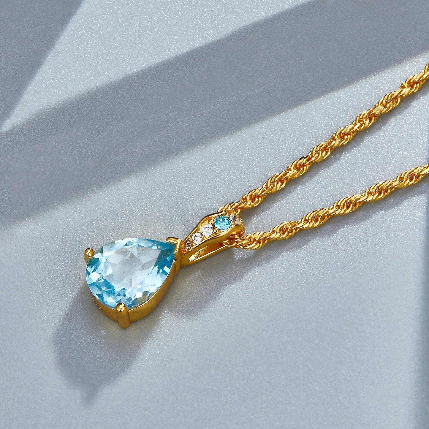 Azure Teardrop Necklace