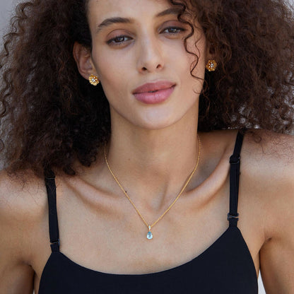 Azure Teardrop Necklace