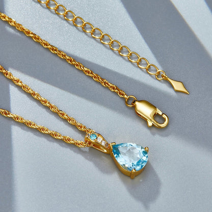 Azure Teardrop Necklace