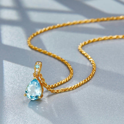 Azure Teardrop Necklace