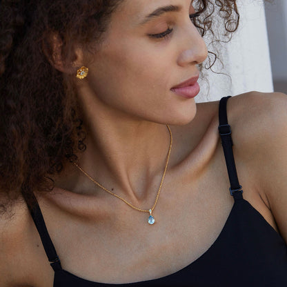 Azure Teardrop Necklace