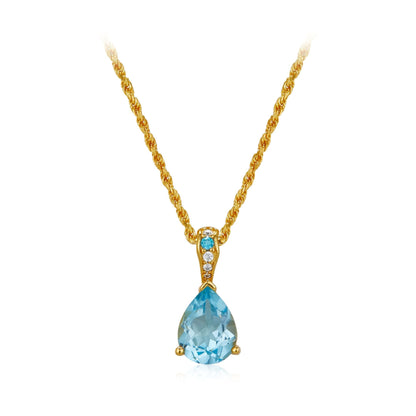 Azure Teardrop Necklace