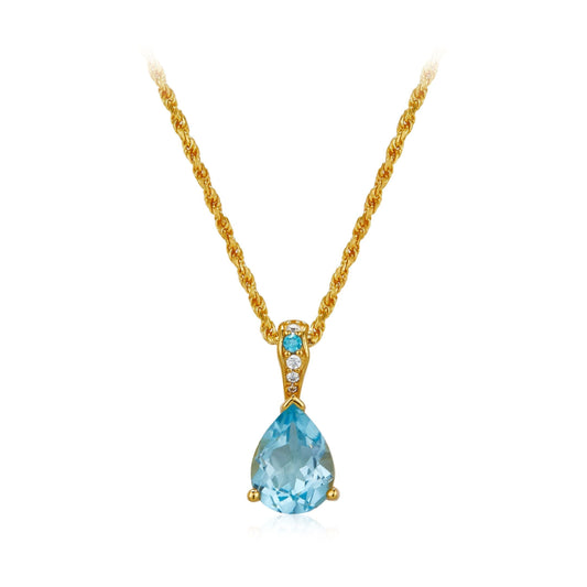 Azure Teardrop Necklace