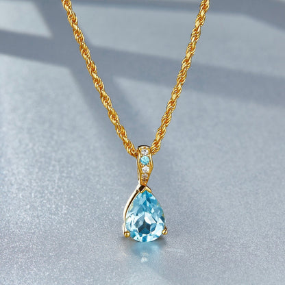 Azure Teardrop Necklace