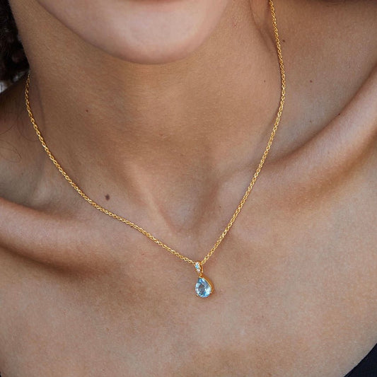Azure Teardrop Necklace