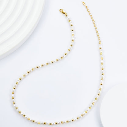 Bare Luxe – Golden Pearl Necklace