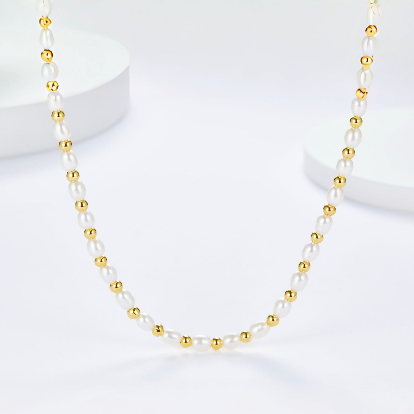 Bare Luxe – Golden Pearl Necklace