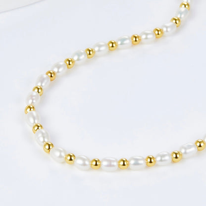 Bare Luxe – Golden Pearl Necklace