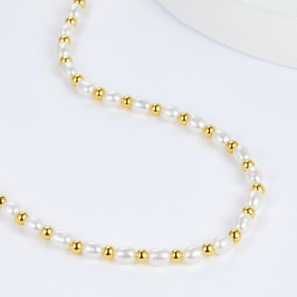 Bare Luxe – Golden Pearl Necklace