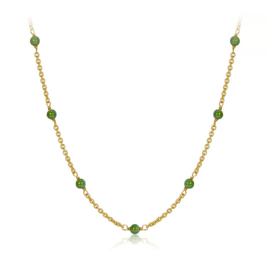 Bare Luxe – Green Orbit Necklace