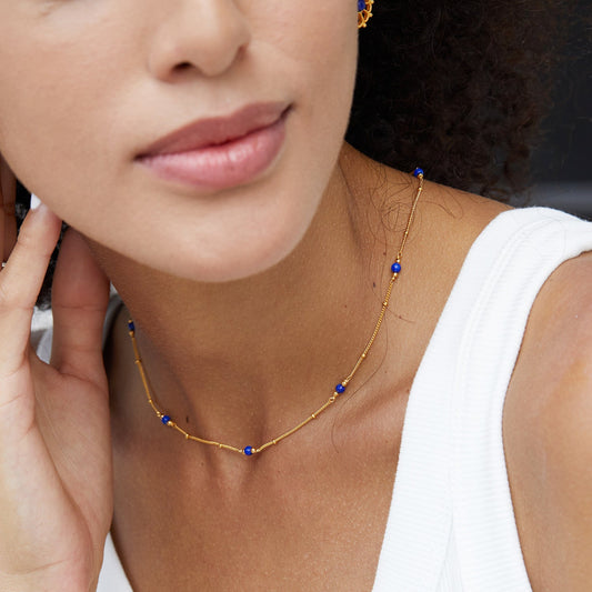 Bare Luxe - Lapis Path Necklace