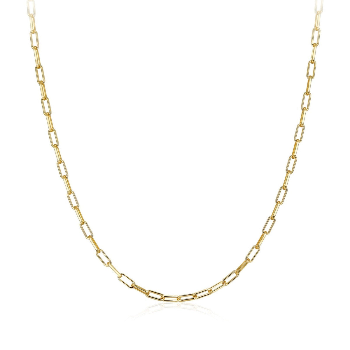 Bare Luxe Paperclip Necklace in 18ct gold vermeil