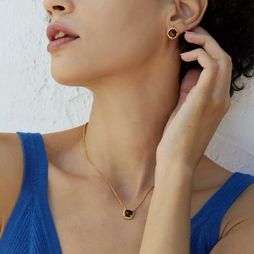 Cocoa Luxe Studs