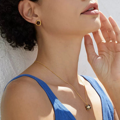 Cocoa Luxe Studs
