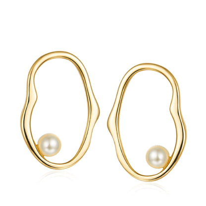 Contour d’Or Pearl Earrings