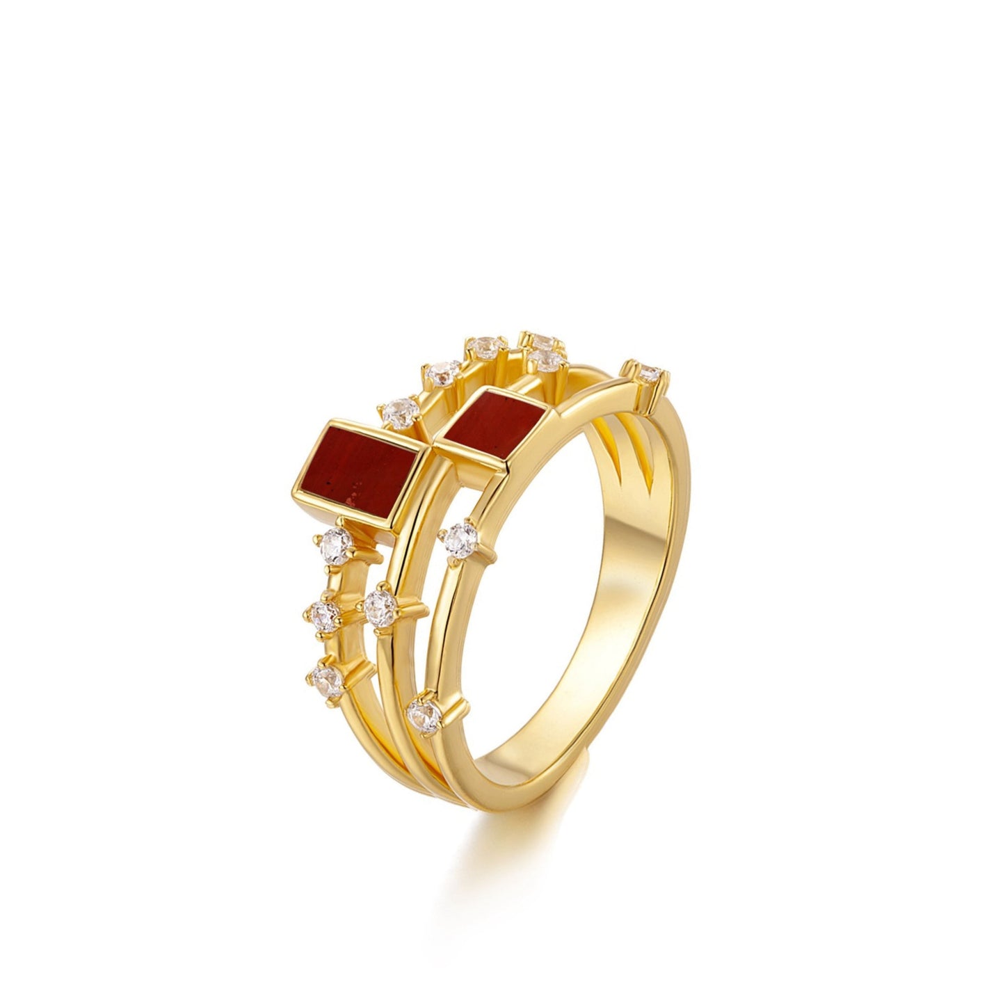 Cubic Duet Ring