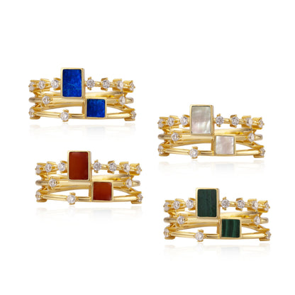 Cubic Duet Ring