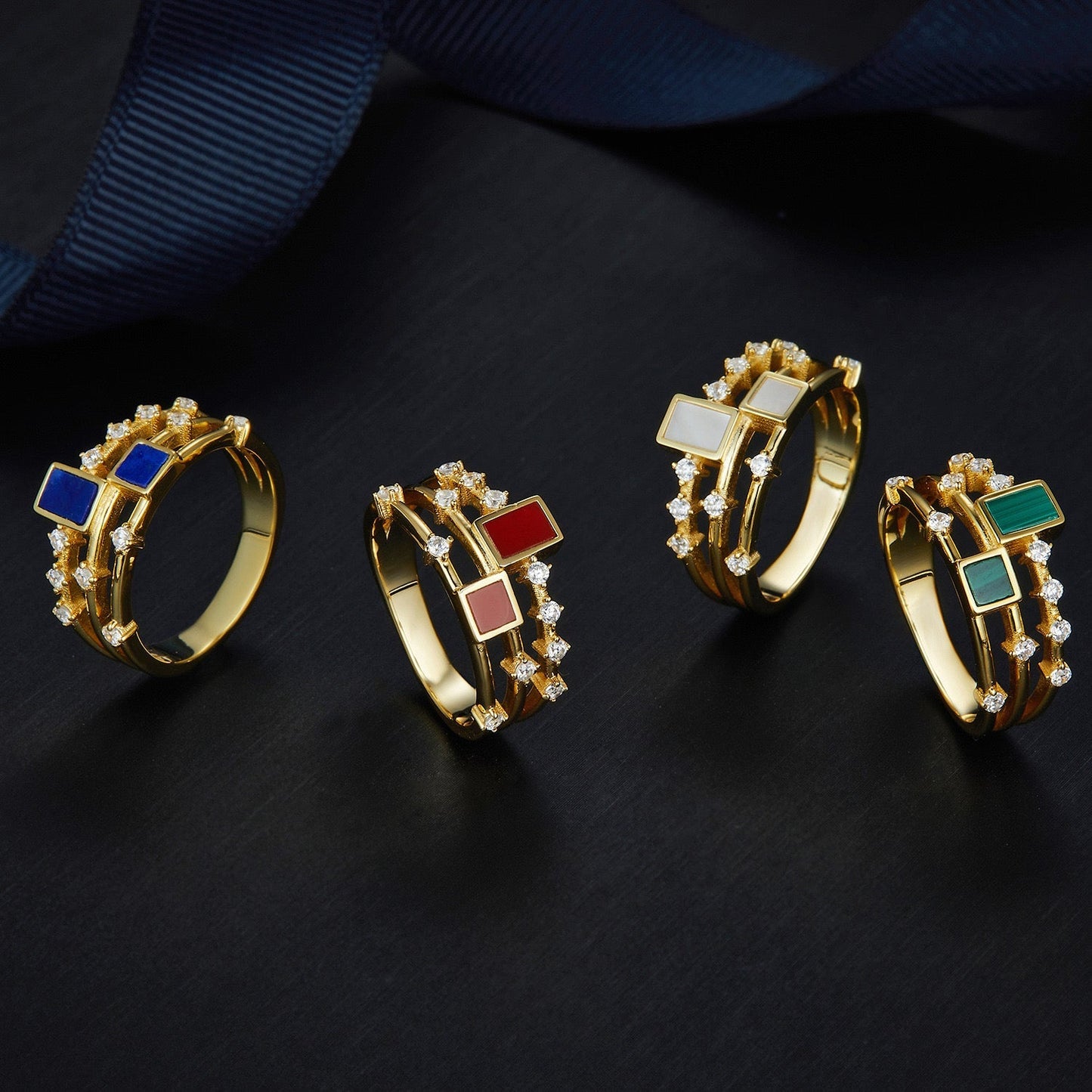 Cubic Duet Ring