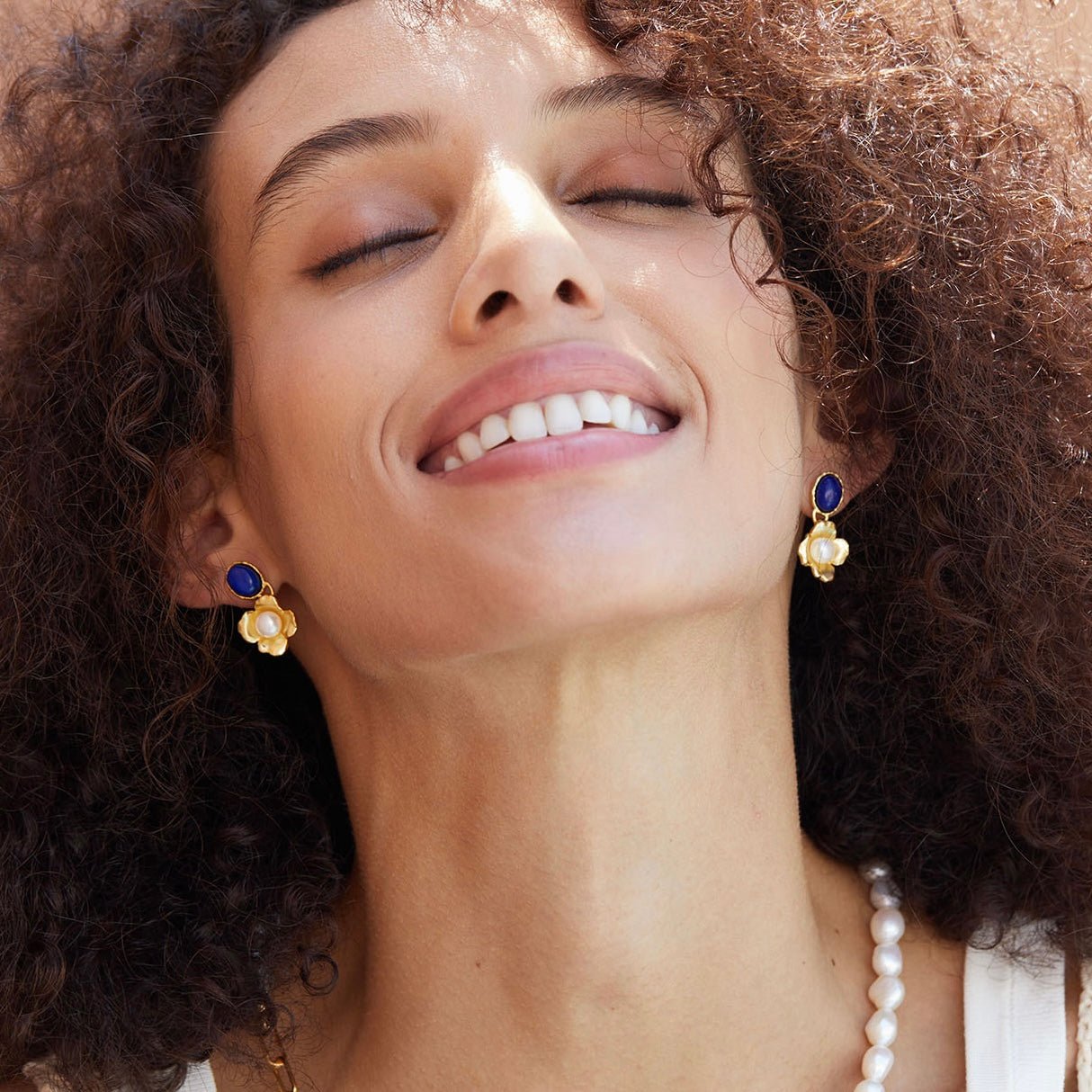Fleur de Lapis Earrings
