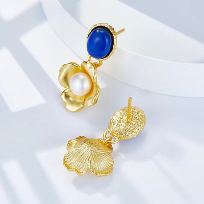 Fleur de Lapis Earrings
