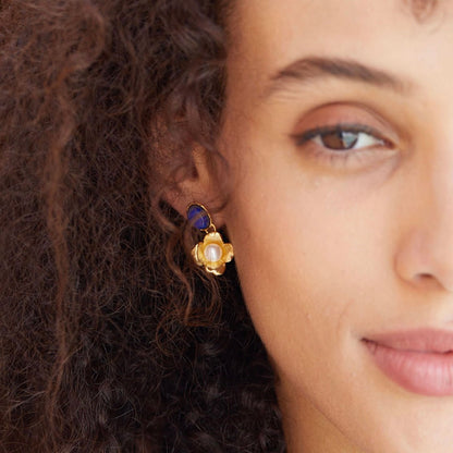 Fleur de Lapis Earrings