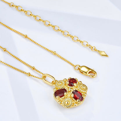 Fleur Royale Garnet Necklace
