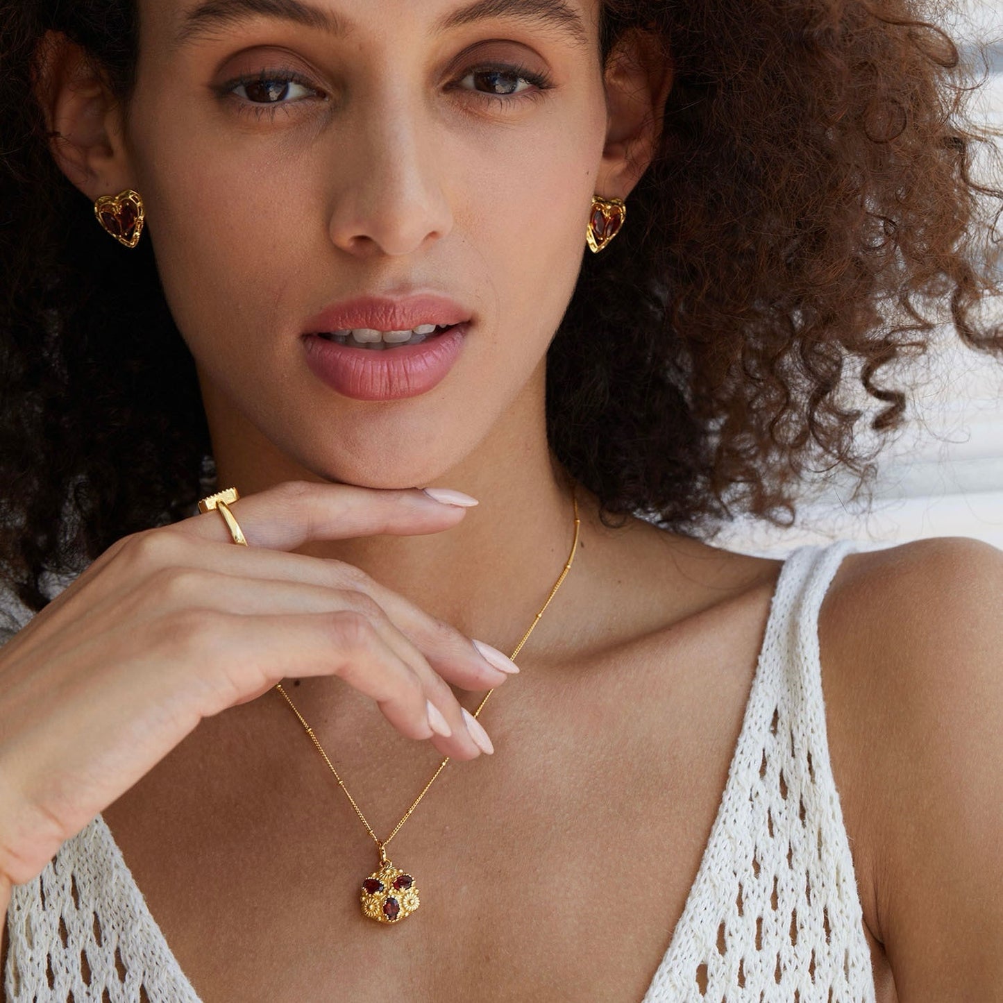 Fleur Royale Garnet Necklace