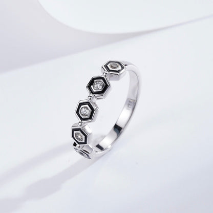 Hexa Noire Ring