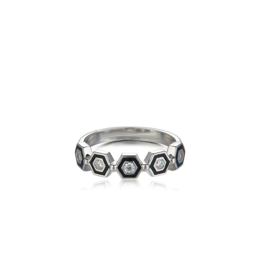 Hexa Noire Ring