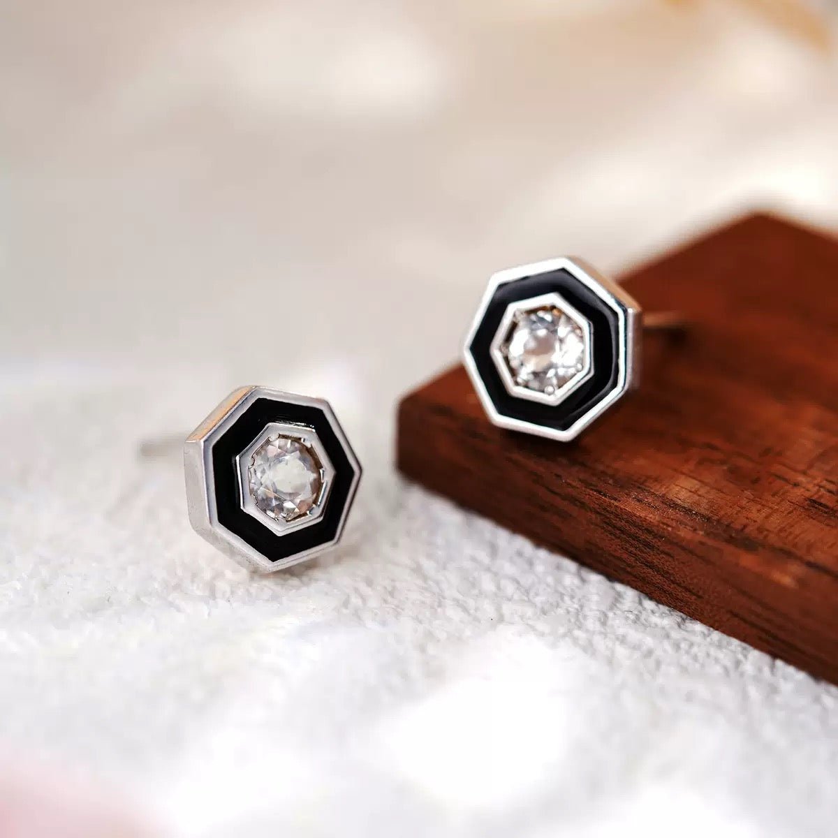 Hexa Noire Studs