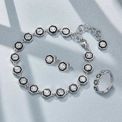 Hexa Noire Studs