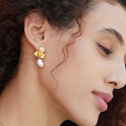 L’Orchidée et la Perle Earrings
