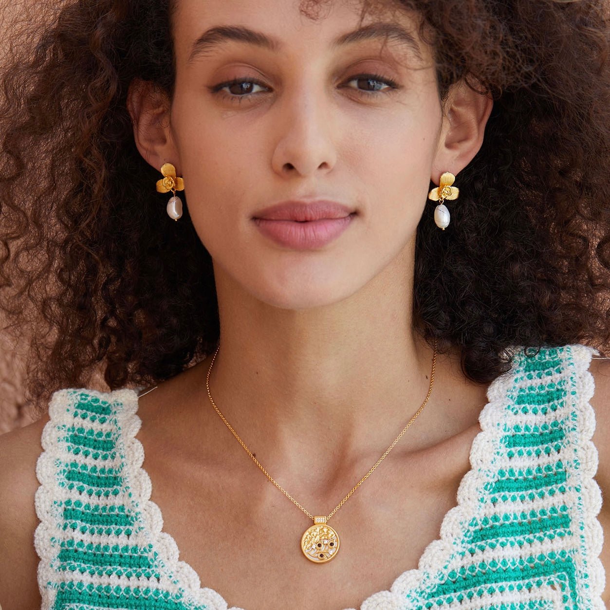 L’Orchidée et la Perle Earrings