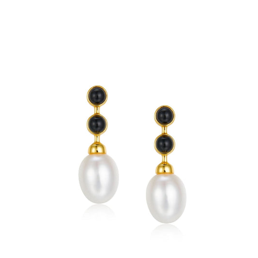 Noir et Perle Earrings