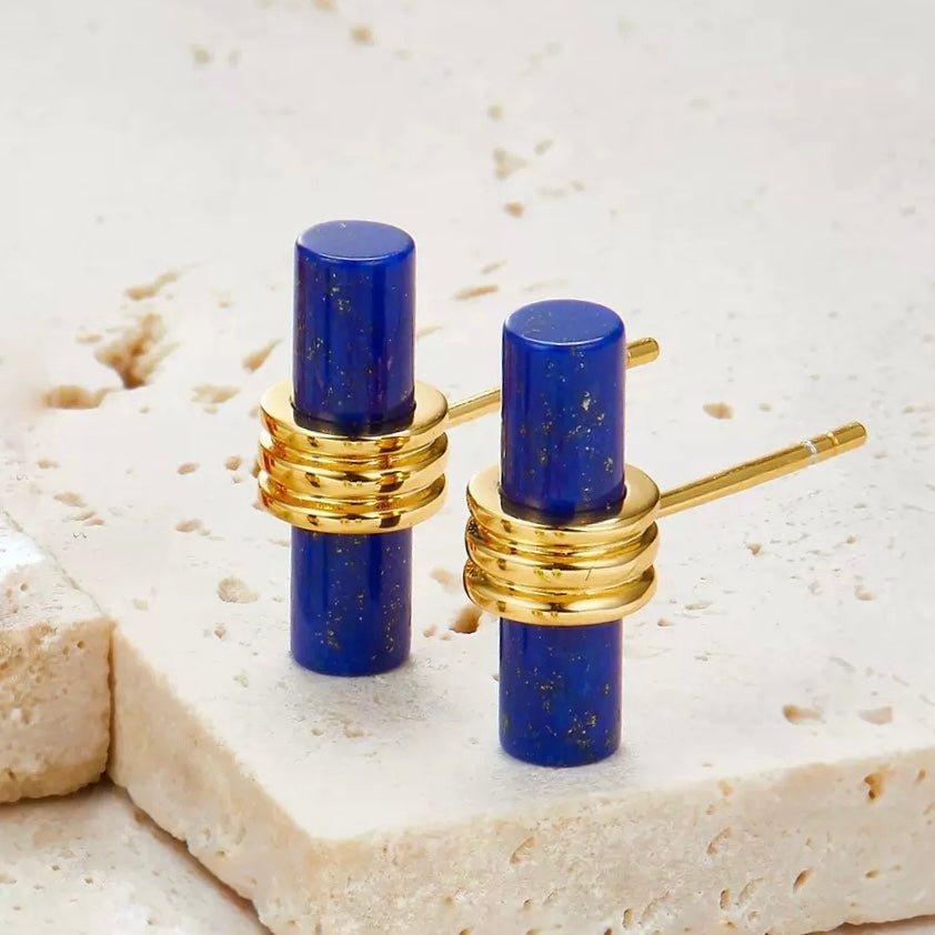 Or et Cobalt Earrings