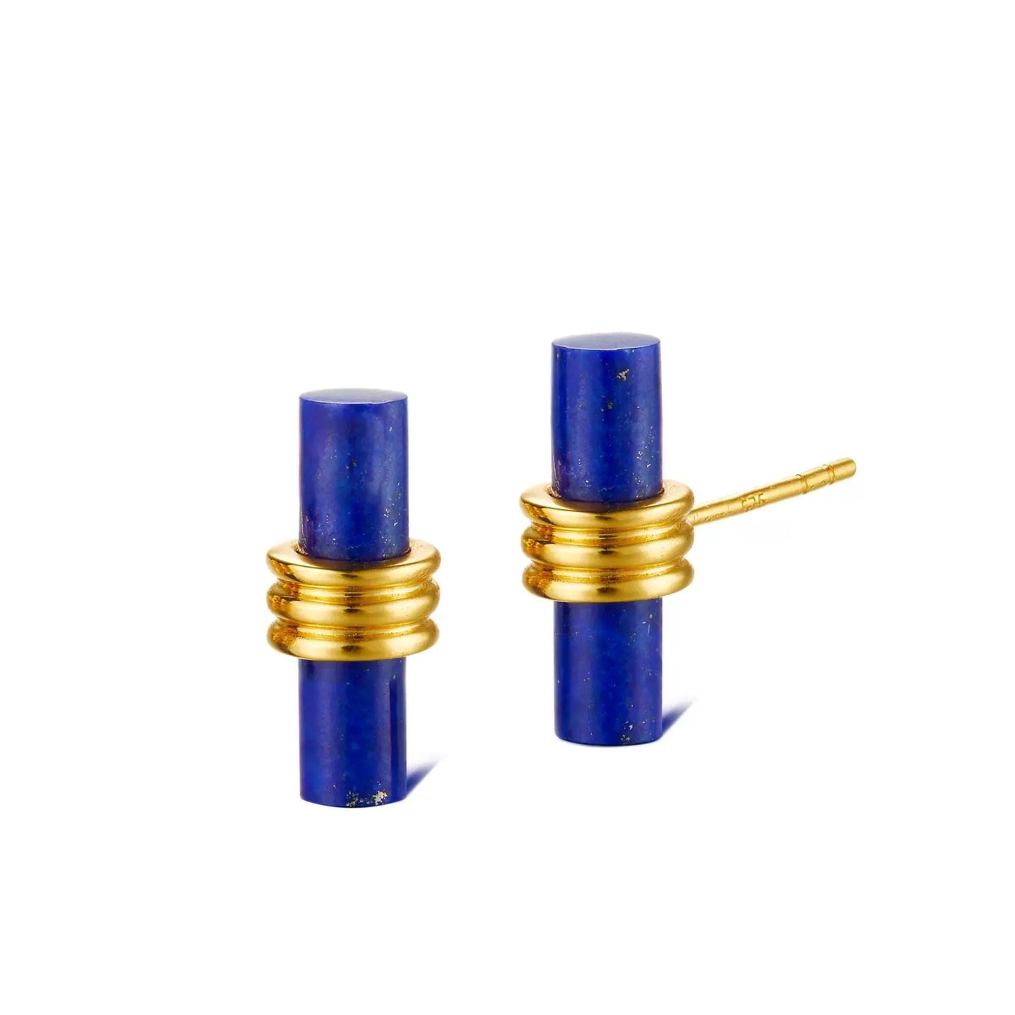 Or et Cobalt Earrings